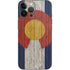 Colorado Flag Dark Wood iPhone 13 Pro Max Skin